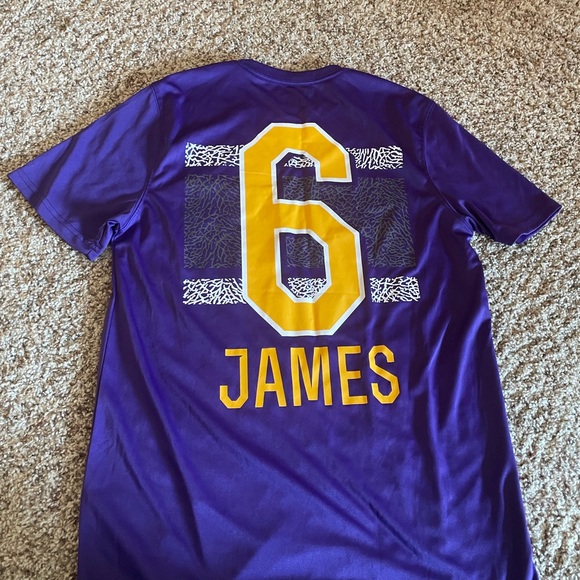 NBA LeBron James #6 Los Angeles Lakers Performance Shirt, Size Medium - Picture 4 of 7